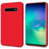 Evelatus Funda de silicona Premium Soft Touch para Samsung Galaxy S10 Plus roja