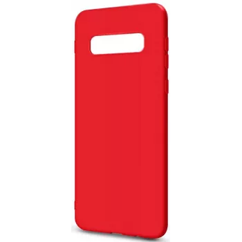 Evelatus Funda de silicona Premium Soft Touch para Samsung Galaxy S10 Plus roja