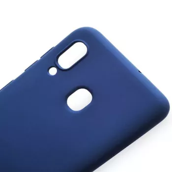 Evelatus Funda tipo libro para Samsung Galaxy A20 azul oscuro