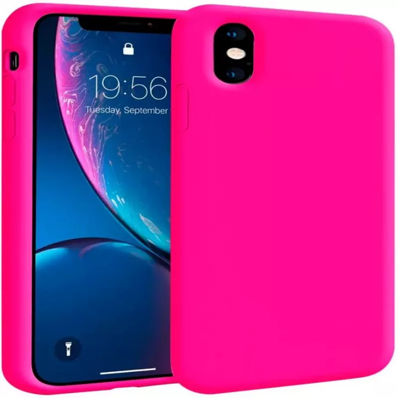 Evelatus Funda de silicona Premium Soft Touch para Apple iPhone XR rosa fuerte