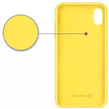 Evelatus Funda de silicona Premium Soft Touch para Apple iPhone XR amarillo claro