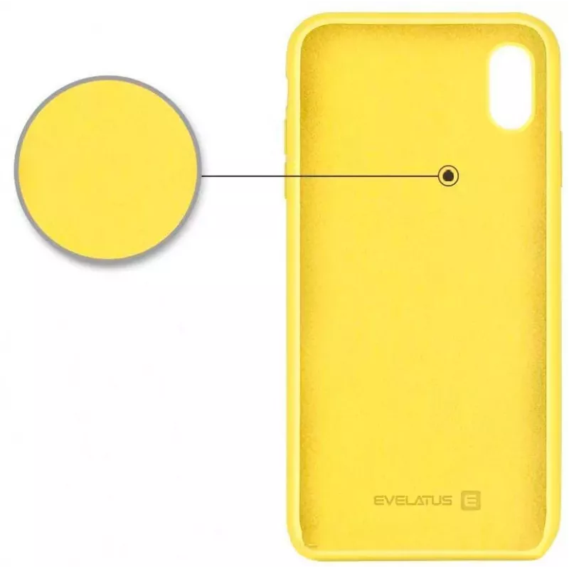 Evelatus Funda de silicona Premium Soft Touch para Apple iPhone XR amarillo claro