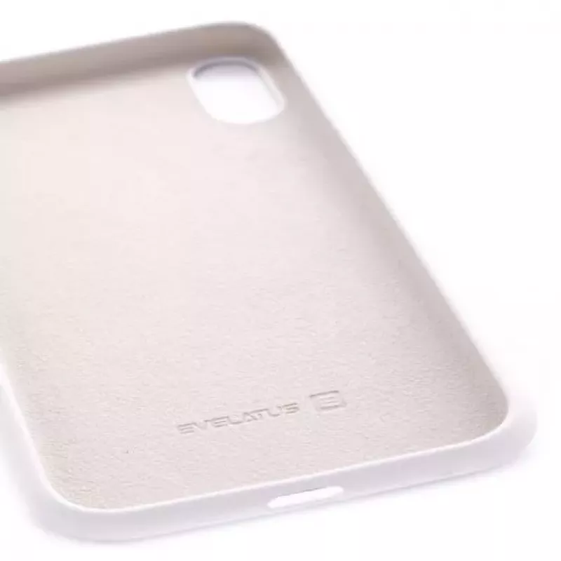 Evelatus Funda de silicona Premium Soft Touch para Apple iPhone Xs piedra