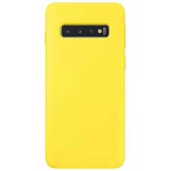 Evelatus Samsung Galaxy S10e Premium Soft Touch Funda de silicona amarillo claro