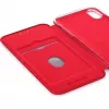 Evelatus Apple iPhone X/Xs Funda tipo libro rojo vino