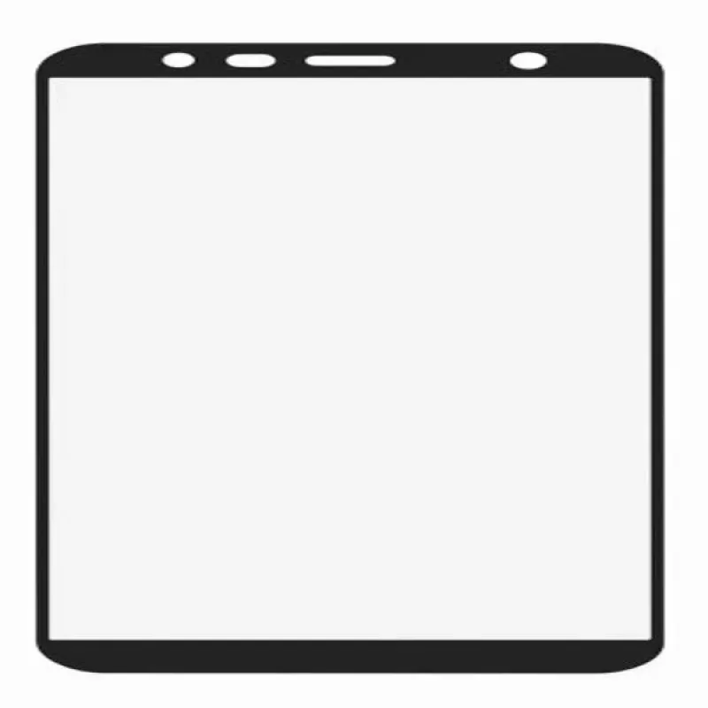Evelatus Samsung Galaxy J6+ Protector de pantalla de cristal templado 2.5D Full Cover con pegamento japonés y capa antiestática