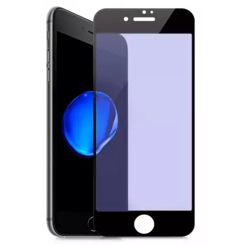 Evelatus Apple iPhone 7/8 Protector de pantalla Anti-Blue 2.5D Full Cover Japan Glue Glass antiestático