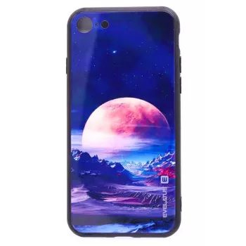 EVELATUS Apple iPhone 7/8/SE 2020/SE 2022 Funda Picture Glass Flower Power