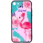 Evelatus Apple iPhone 7/8/SE 2020 Funda Picture Glass Flamingo Party