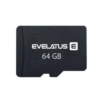 Evelatus Tarjeta MicroSDXC 64GB Class 10 UHS-I U1 V10 60MB/s lectura 20MB/s escritura