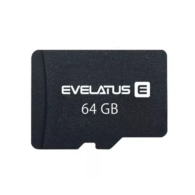 Evelatus Tarjeta MicroSDXC 64GB Class 10 UHS-I U1 V10 60MB/s lectura 20MB/s escritura
