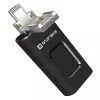 Evelatus Memoria USB 4en1 64GB EFD03 (USB, Micro, Type-C y iPhone) negra