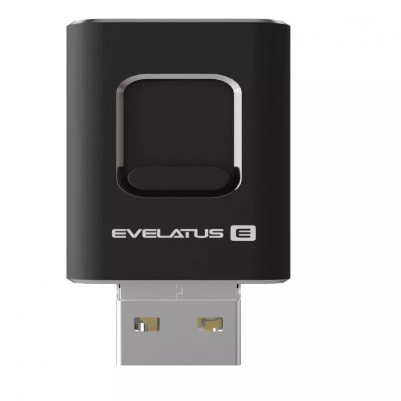 Evelatus Memoria USB 4en1 64GB EFD03 (USB, Micro, Type-C y iPhone) negra
