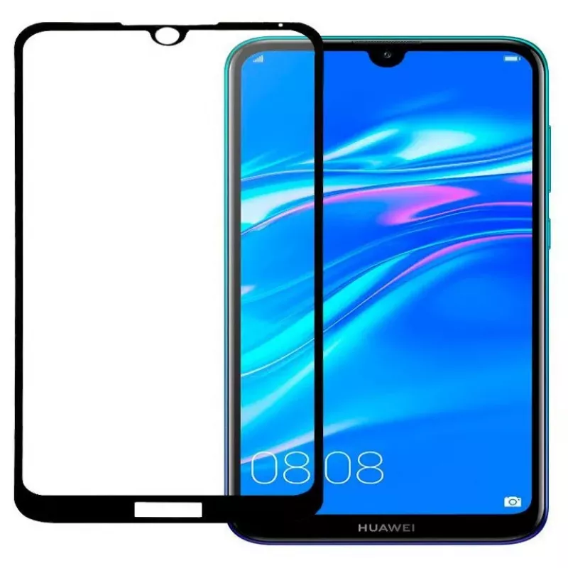 Evelatus Huawei Y5 2019 Protector de pantalla 2.5D Full Cover Japan Glue Glass antiestático