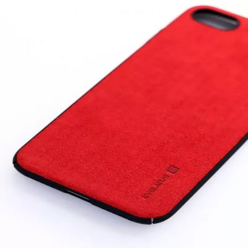 Evelatus Funda trasera de silicona líquida Kuton Red para Apple iPhone 7/8