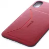 Evelatus Funda trasera de silicona líquida Nobel Red para Apple iPhone X