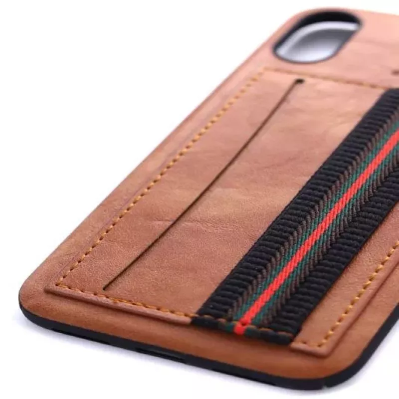 Evelatus Funda trasera Cubit Brown para Apple iPhone X