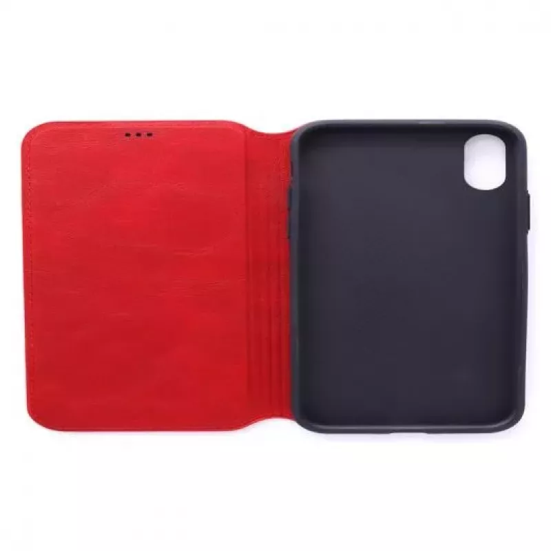 Evelatus Apple iPhone X funda trasera de silicona líquida roja