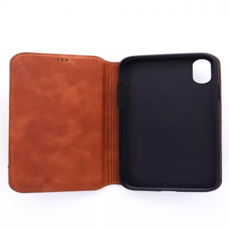 Evelatus Apple iPhone X / XS Cissais funda trasera de piel marrón
