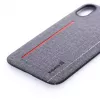 Evelatus Apple iPhone X 6127 funda trasera de silicona líquida gris