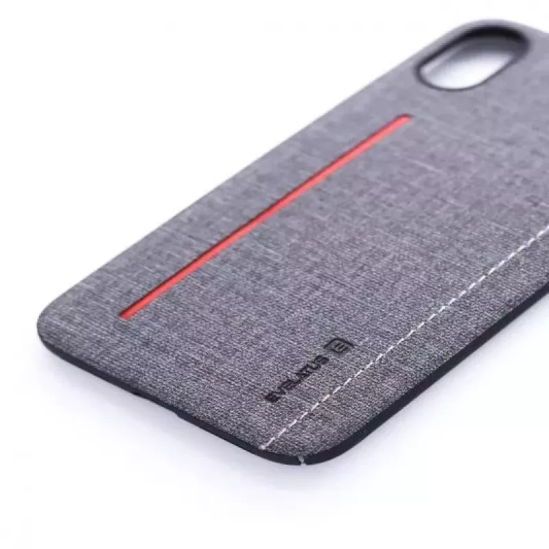 Evelatus Apple iPhone X 6127 funda trasera de silicona líquida gris