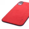 Evelatus Funda trasera Velvet para Apple iPhone X roja