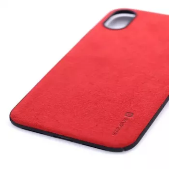 Evelatus Funda trasera Velvet para Apple iPhone X roja