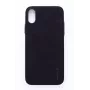 Evelatus Funda trasera de silicona líquida Velvet para Apple iPhone X negra