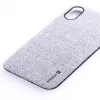 Evelatus Funda trasera de silicona líquida Velvet para Apple iPhone X / XS marrón