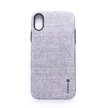 Evelatus Funda trasera de silicona líquida Velvet para Apple iPhone X / XS marrón