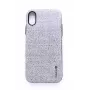 Evelatus Funda trasera de silicona líquida Velvet para Apple iPhone X / XS marrón