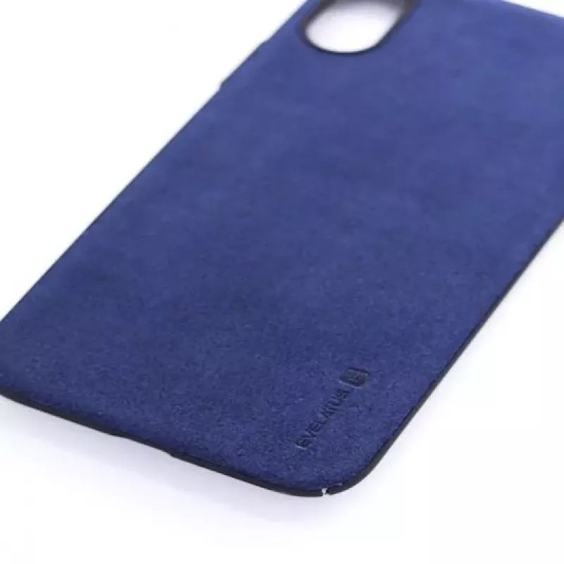 Evelatus Funda trasera Velvet para Apple iPhone X azul