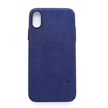 Evelatus Funda trasera Velvet para Apple iPhone X azul