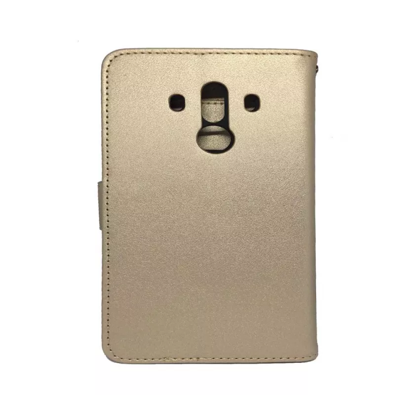 iLike Funda tipo libro con cartera para Samsung Galaxy S6 dorada