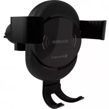 Evelatus Soporte de coche con gravedad y cargador inalámbrico WCH02 negro