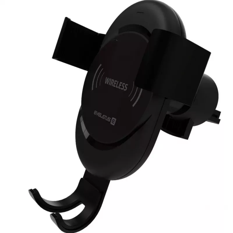 Evelatus Soporte de coche con gravedad y cargador inalámbrico WCH02 negro