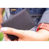 Evelatus Monedero universal de piel LEW01 negro