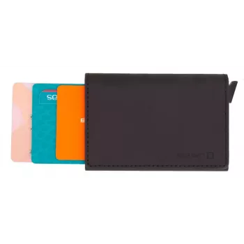 Evelatus Monedero universal de piel LEW01 negro