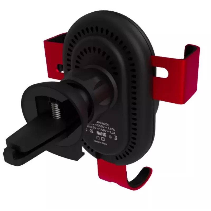 Evelatus Soporte de coche Gravity con cargador inalámbrico WCH02 Rojo