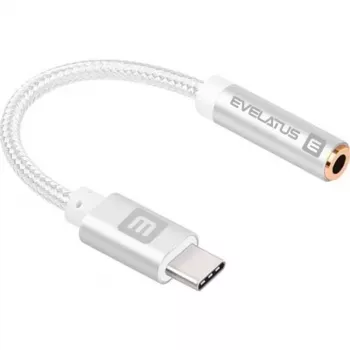 Evelatus Adaptador de audio USB-C a 3,5 mm EAD01 - Negro