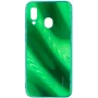 Evelatus Funda de cristal templado Water Ripple Full Color Electroplating para Samsung Galaxy A40 Verde