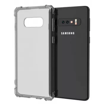 Evelatus Funda de silicona TPU Military Shockproof para Samsung Galaxy S10e Negro