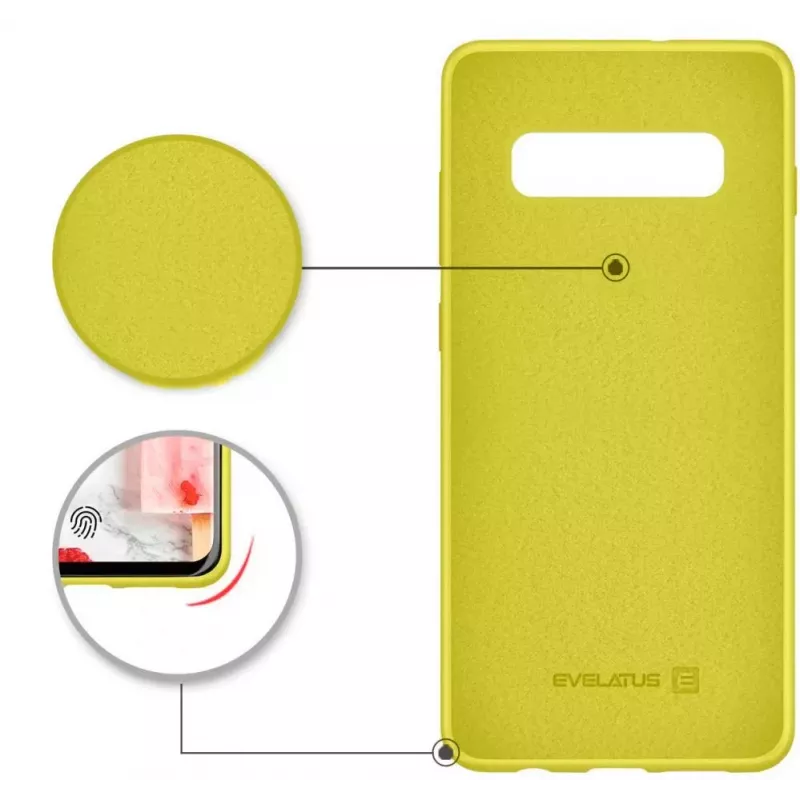 Evelatus Samsung Galaxy S10 Nano Silicona Funda Soft Touch TPU Amarillo