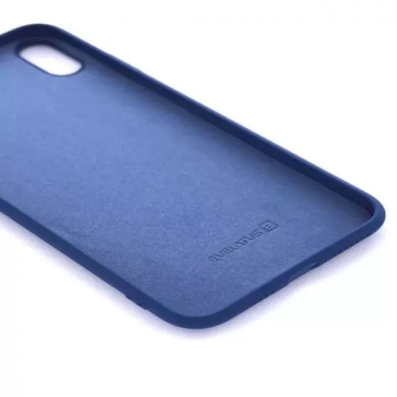 Evelatus Funda de silicona nano Soft Touch TPU azul oscuro para Apple iPhone X/Xs