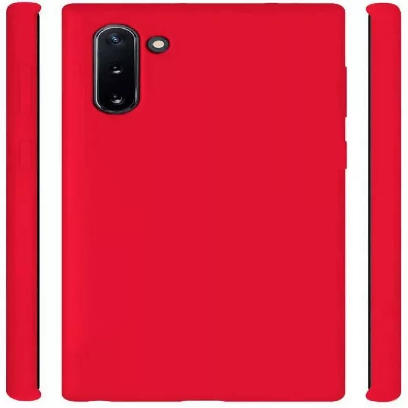 Evelatus Funda de silicona Premium Soft Touch roja para Samsung Galaxy Note 10