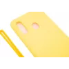 Evelatus Funda de silicona Soft Touch con correa amarilla para Samsung A20e