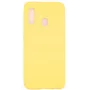 Evelatus Funda de silicona Soft Touch con correa amarilla para Samsung A20e