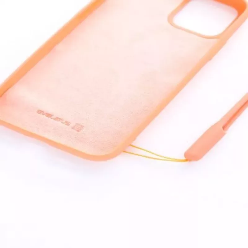 Evelatus Funda de silicona Soft Touch con correa rosa para Apple iPhone 11 Pro