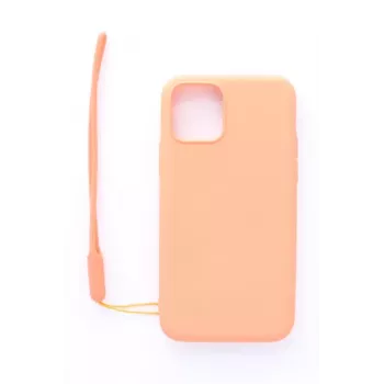 Evelatus Funda de silicona Soft Touch con correa rosa para Apple iPhone 11 Pro