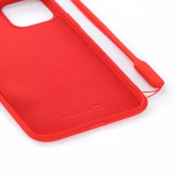 Evelatus Funda de silicona Soft Touch con correa roja para Apple iPhone 11 Pro